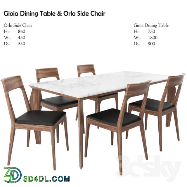 Table _ Chair - Gioia Dining Table _amp_ Orlo Side Chair