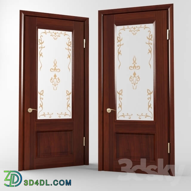 Doors - Bryony door with glass _quot_Faberge_quot_