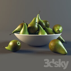 Food and drinks - Pears in a plate 