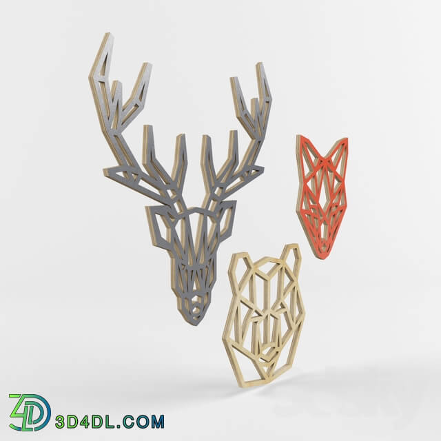 Other decorative objects - Decorative figurines of animals from plywood