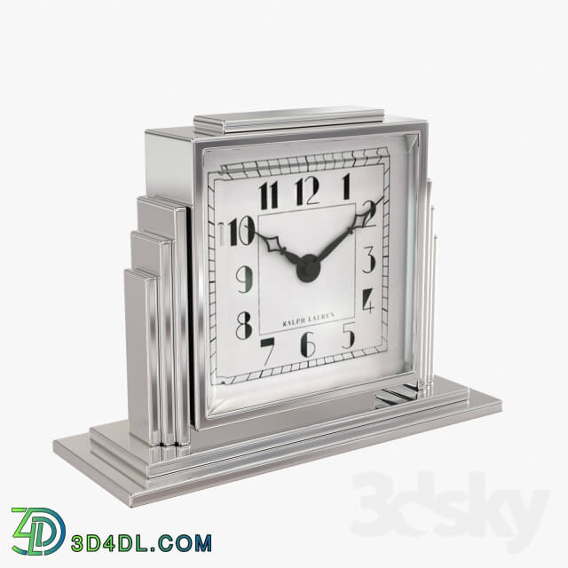 Other decorative objects - Ralph Lauren ATHENA DECO CLOCK - SILVER