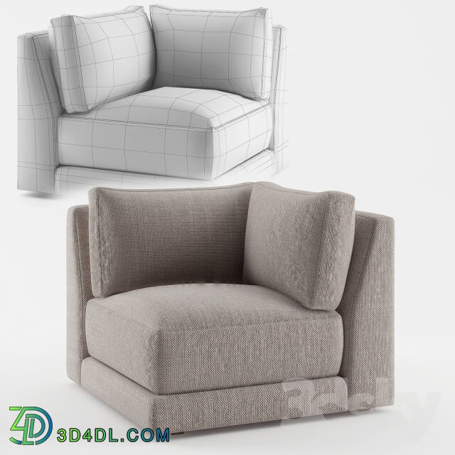 Arm chair - Crate _amp_ Barrel Moda Armless Chair _ Moda Corner Chair