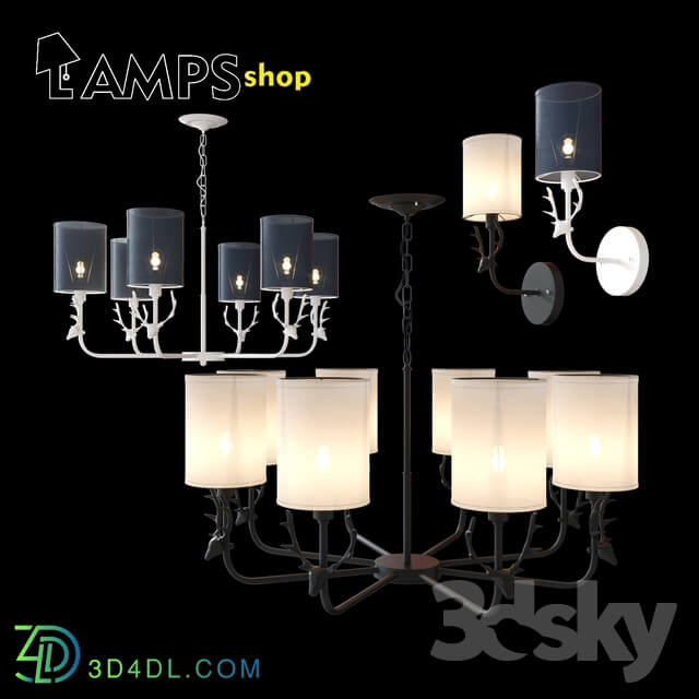 Ceiling light - Chandelier and wall lamp