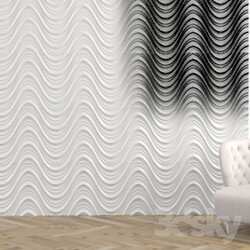 Decorative plaster - 3d wall wavy 