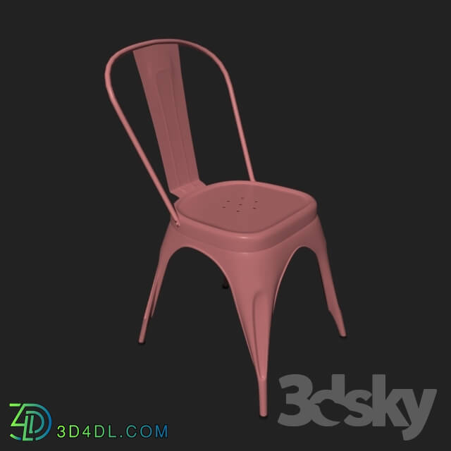 Chair - Iron chair - pink