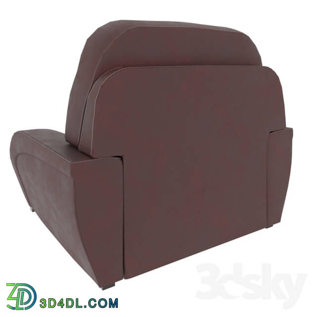 Arm chair - Brown leather chair