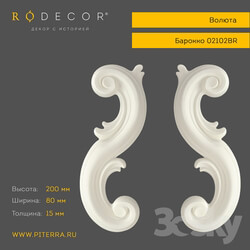 Decorative plaster - Volyut RODECOR Baroque 02102BR 