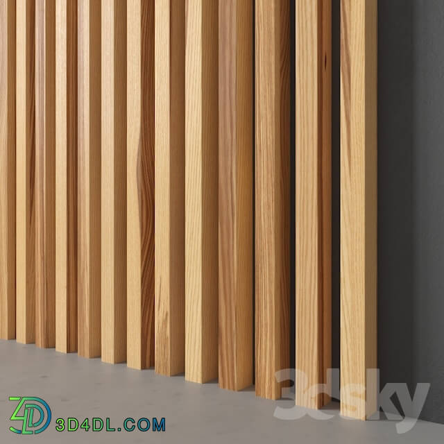 Other decorative objects - Wooden slats from solid ash