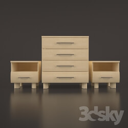 Sideboard _ Chest of drawer - Chest of drawers and bedside cabinet DREAM BRW 