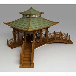 Building - The Chinese pergola with bridges 