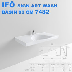 Wash basin - IFO SIGN ART WASH BASIN 90 CM 7482 