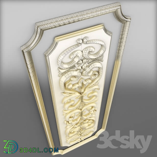 Decorative plaster - Surface threaded element