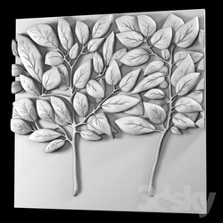 Decorative plaster - trees panel 