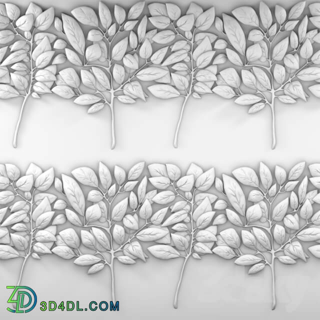 Decorative plaster - trees panel