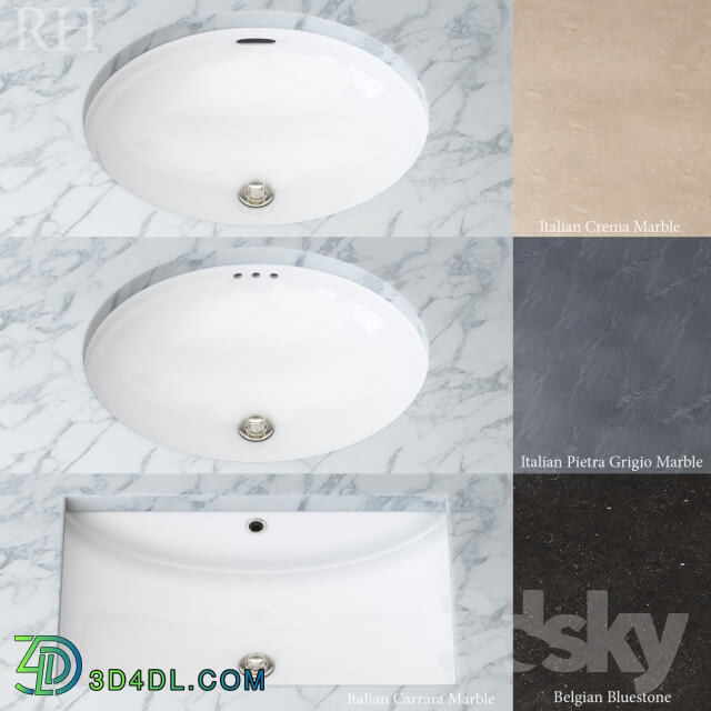 Wash basin - Set for bathroom sinks