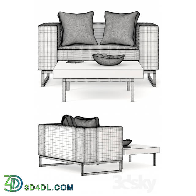 Sofa - Sofa _quot_Dadone_quot_ and coffee table Deep1