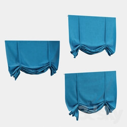 Curtain - Austrian curtain _blue_ 