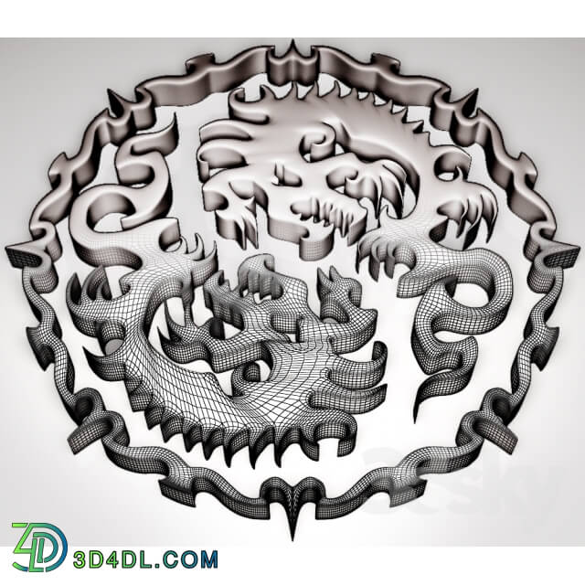 Decorative plaster - dragon _dragon_