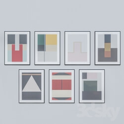 Frame - A set of posters with geometric figures 