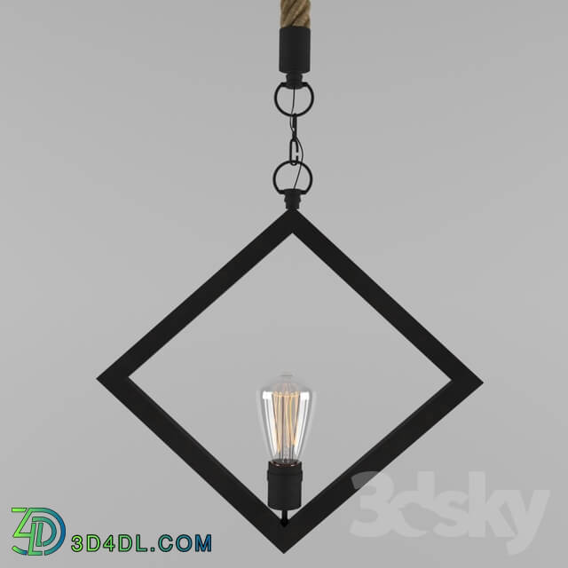 Ceiling light - Pendant lamp Romb Loft Rope