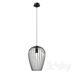 Ceiling light - 49472 Suspension NEWTOWN_ 1x60W _E27__ Ø275_ steel_ black 