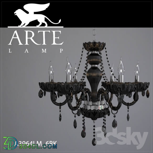 Ceiling light - Chandelier ArteLamp A3964LM-6BK