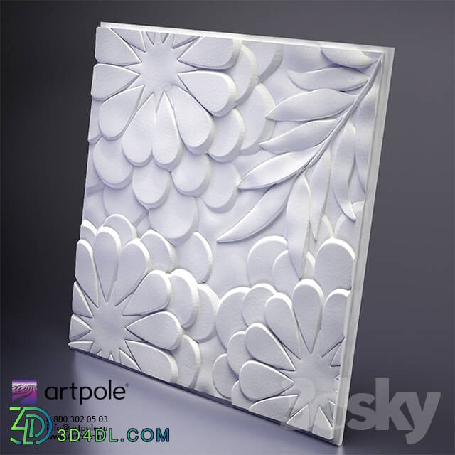 3D panel - _FOR RECALL_ Plaster 3d panel Flora from Artpole