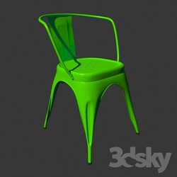 Chair - iron chair - green 