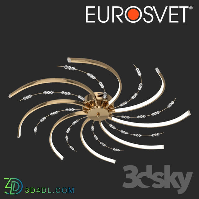 Ceiling light - OM LED ceiling light Eurosvet 90054_8 gold