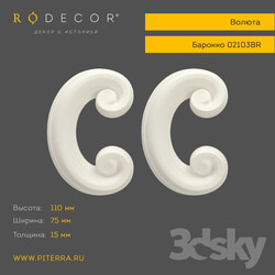 Decorative plaster - Volyut RODECOR Baroque 02103BR 