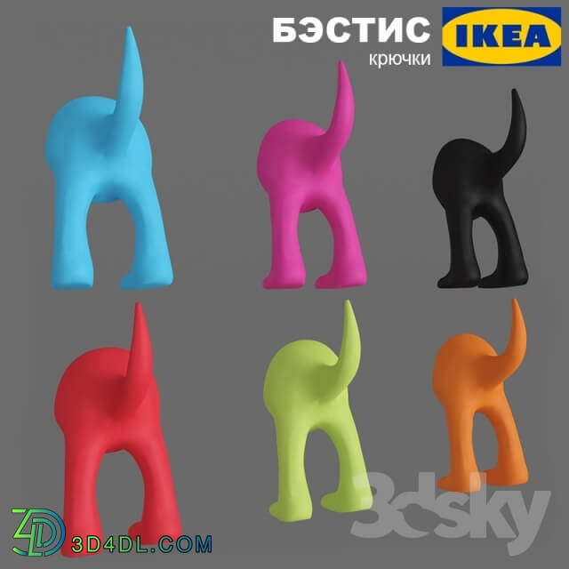 Bathroom accessories - Hooks Ikea BESTIS