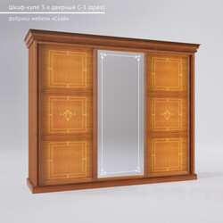 Wardrobe _ Display cabinets - Wardrobe 3 doors C-3 _walnut_ 
