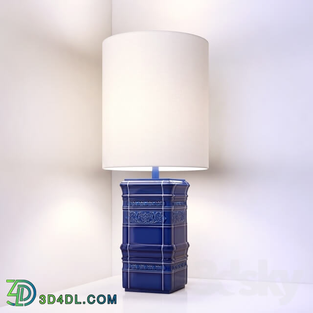 Table lamp - TILE LAMP LARGE BLUE