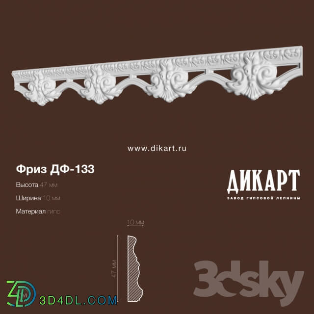 Decorative plaster - DF-133_47x10mm