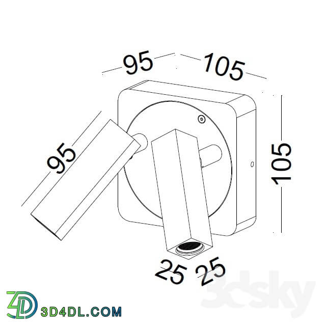 Wall light - reading lamp LWA 204 Wall