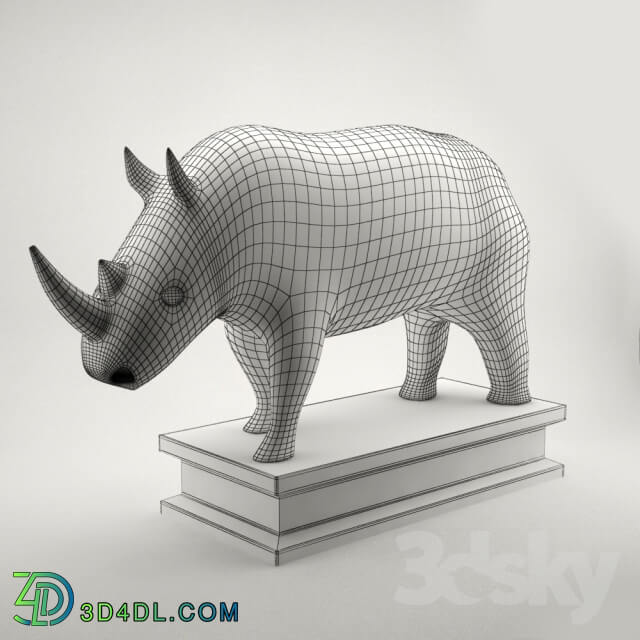 Sculpture - Figurine of rhinoceros