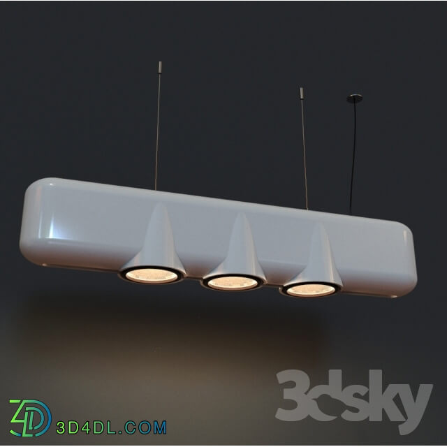 Ceiling light - modular u shape suspended 3 x