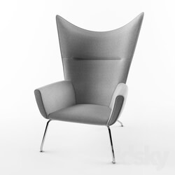 Arm chair - Limited Edition Wegner CH445 Wing Chair _amp_ Stool 