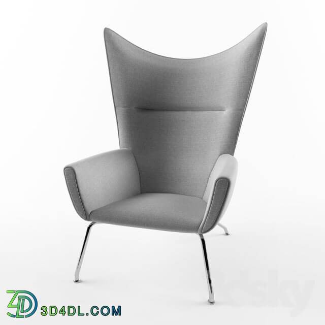 Arm chair - Limited Edition Wegner CH445 Wing Chair _amp_ Stool