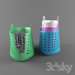 Bathroom accessories - plastic laundry baskets 