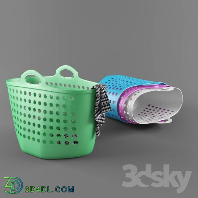 Bathroom accessories - plastic laundry baskets