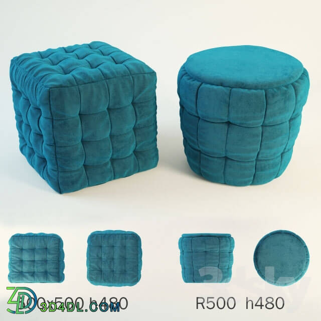 Other soft seating - Poof square _ cylinder