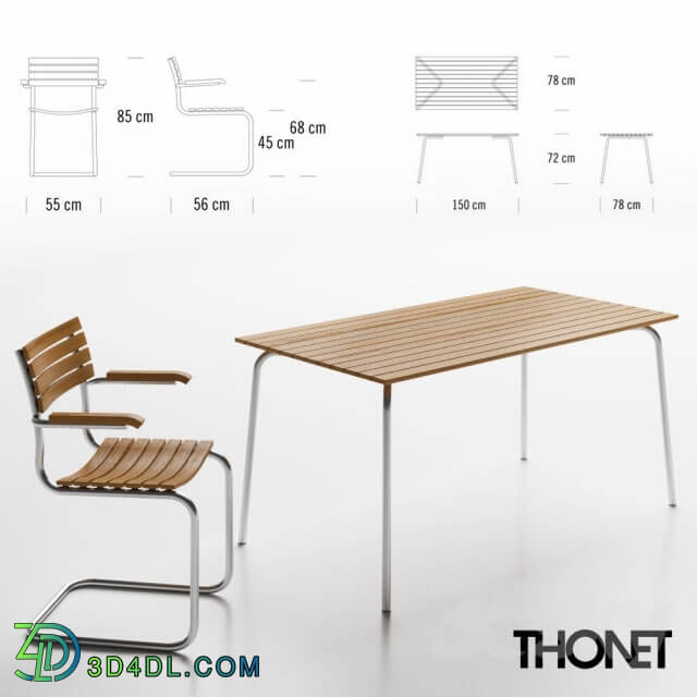 Table _ Chair - Thonet S40F S1040