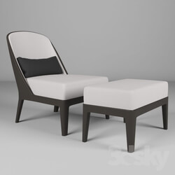 Arm chair - Chair with ottoman 