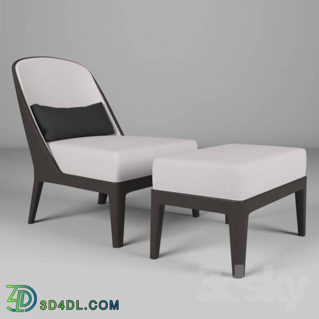 Arm chair - Chair with ottoman