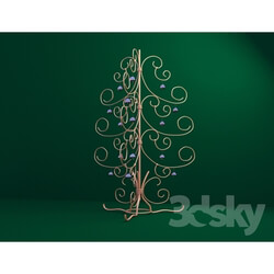 Other decorative objects - Cast iron Christmas tree 