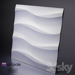 3D panel - _ON REACHING_ Plaster 3d Cotton panel from Artpole 