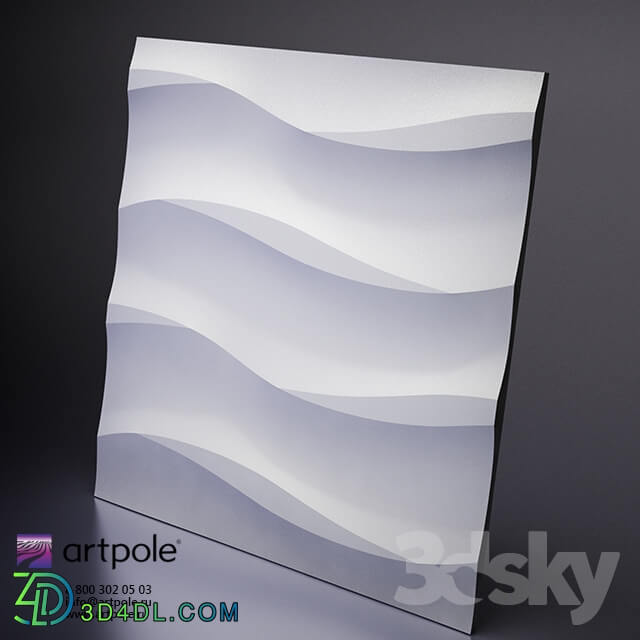 3D panel - _ON REACHING_ Plaster 3d Cotton panel from Artpole