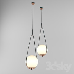 Ceiling light - Pendant Lamp Loop Brass Kare Design 