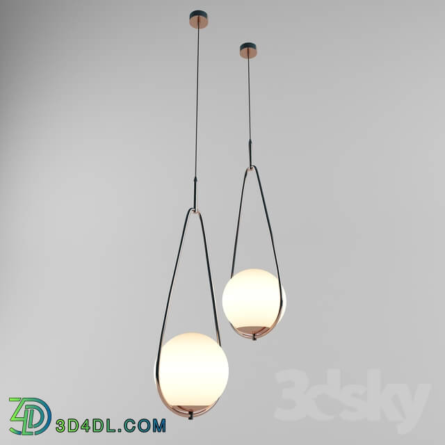 Ceiling light - Pendant Lamp Loop Brass Kare Design